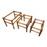 Wicker rattan nesting tables from the 60s/70s