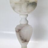 alabaster table lamp with alabaster globe Italy 1950-60