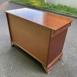 Louis Philippe wooden chest of drawers with 3 drawers