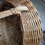 Grand panier en osier tressé