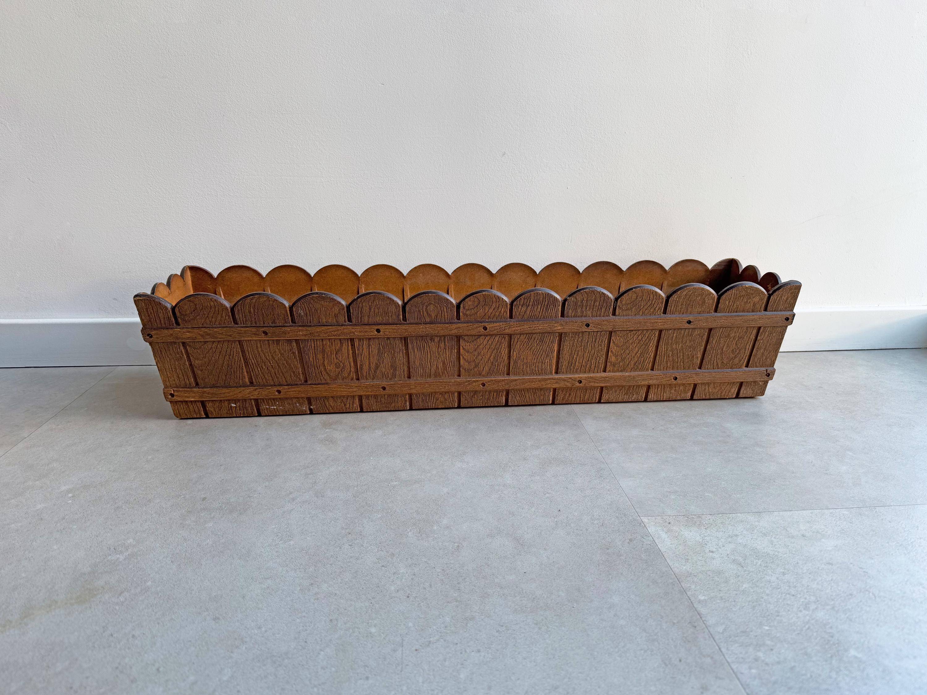 Large! Vintage rectangular plastic planter by EMSA