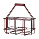 Red metal bottle holder
