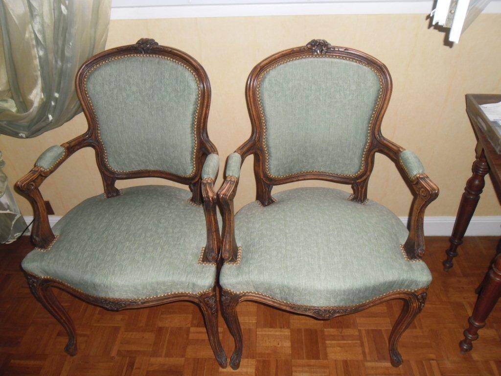 Louis XV style cabriolet armchairs