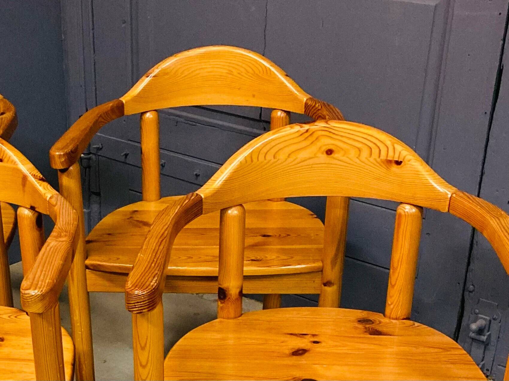 Ensemble de 4 chaises de salle à manger de Rainer Daumiller, danois, années 1980