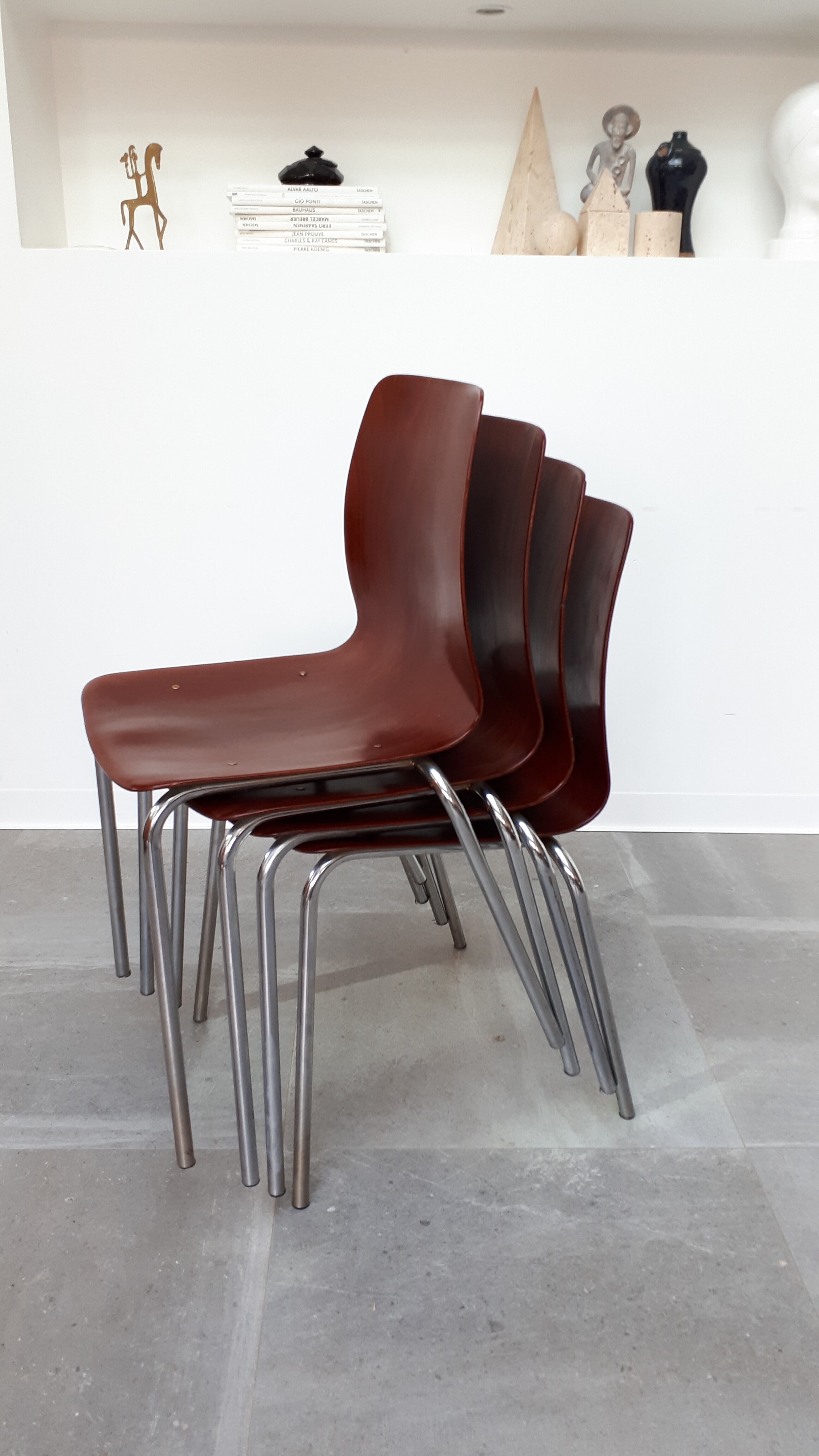 Set of 4 chairs Pagholz 60s