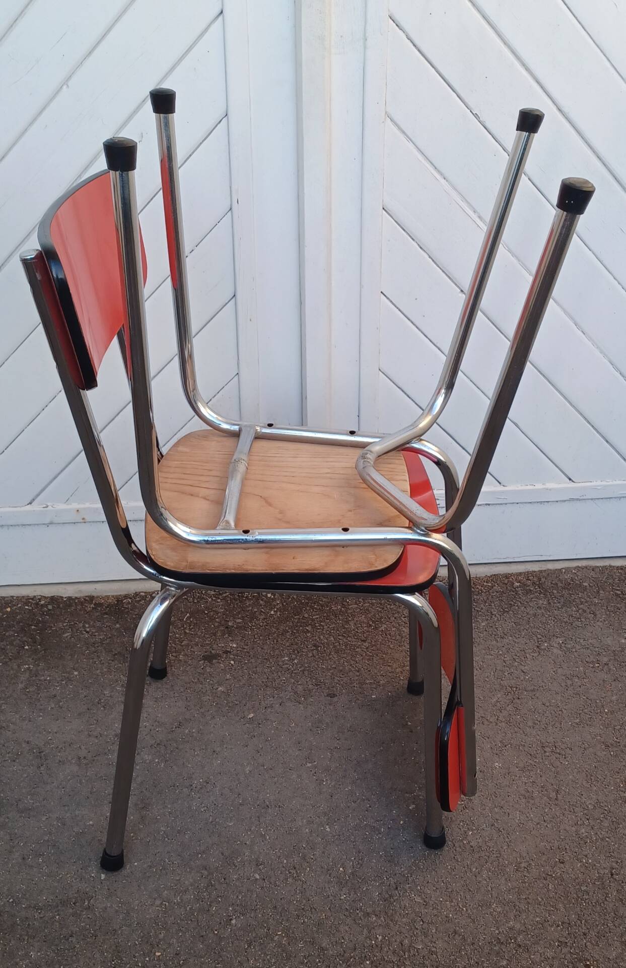 Pair of vintage formica chairs
