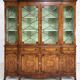 Bibliothèque vitrine ancienne en bois et verre