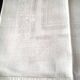 8 White damask linen napkins 55 x 59 cm