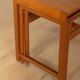 Elegant set of three nesting tables made of teak
