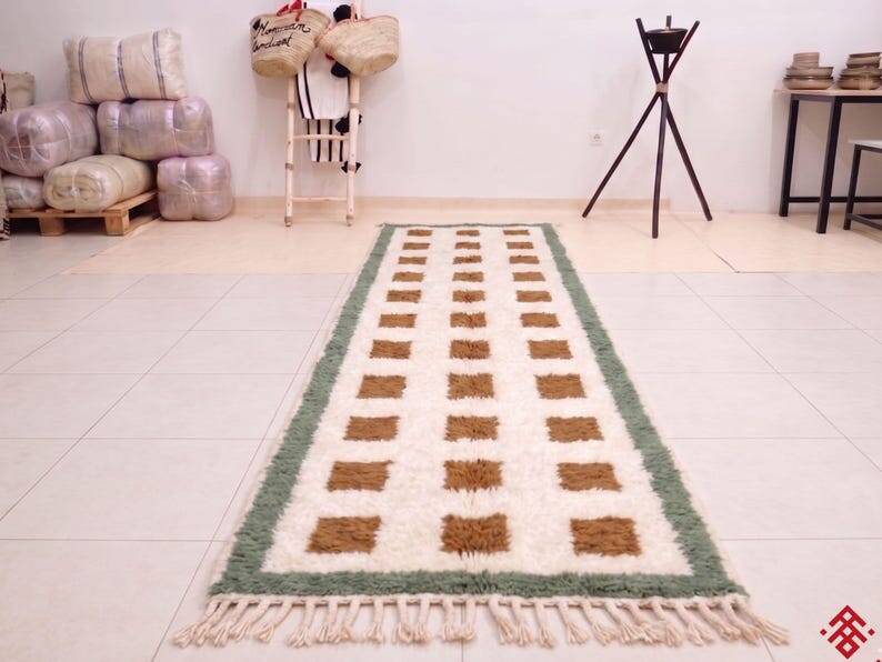 Handmade runner rug 300cm x 100cm