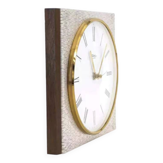 Diehl metal and wood wall clock