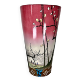 Large Vase Fabienne Jouvin Porcelaine decor Main (2000)