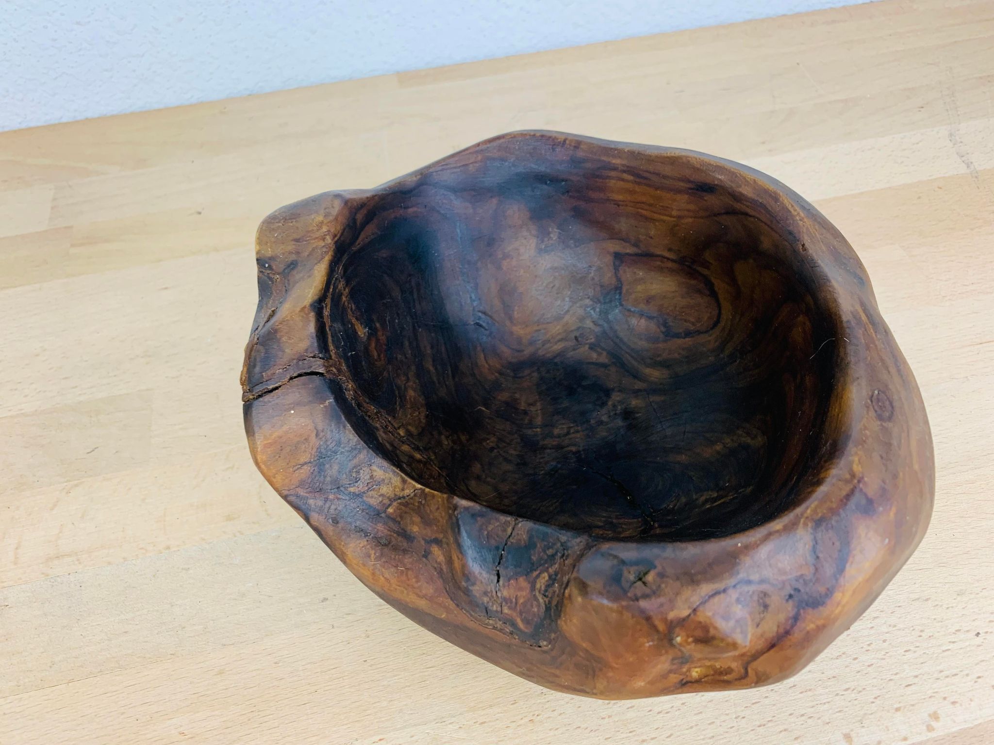 Empty pocket cut solid wood brutalist