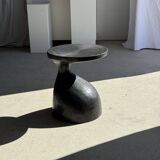 Sexy Neck - Solid wood side table (monoxyle) in organic shape colour