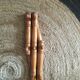 Expandable wall coat rack wooden way bamboo of the 1960s.