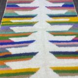 Handmade artisan rug in ochre, size 1.5/2.5 m.