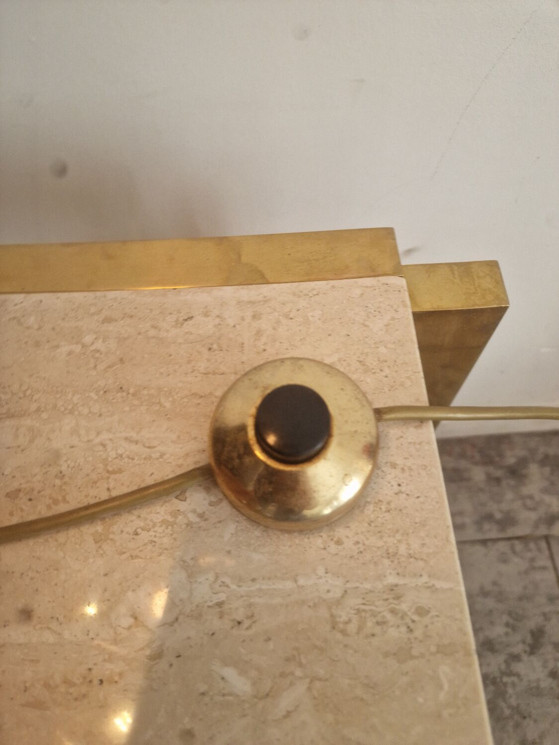 Lampe de table palmier en laiton vintage Maison Jansen, années 1970, France