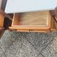 Pair of oak bedside tables, a. 1950; compass base, vintage retro design