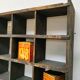 Meuble de métier à casiers bibliothèque