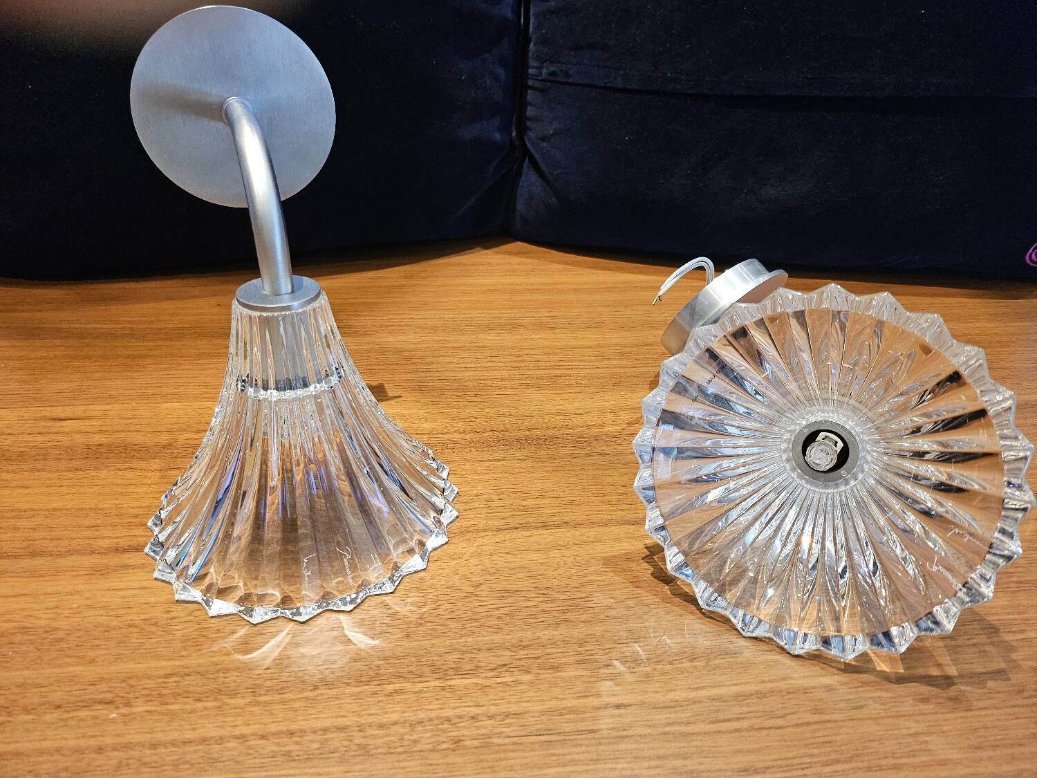 Pair of Baccarat tulip wall lights