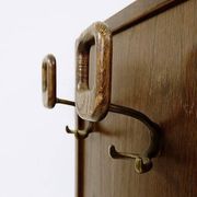 Mid Century Modern wood wall coat rack - 2 available
