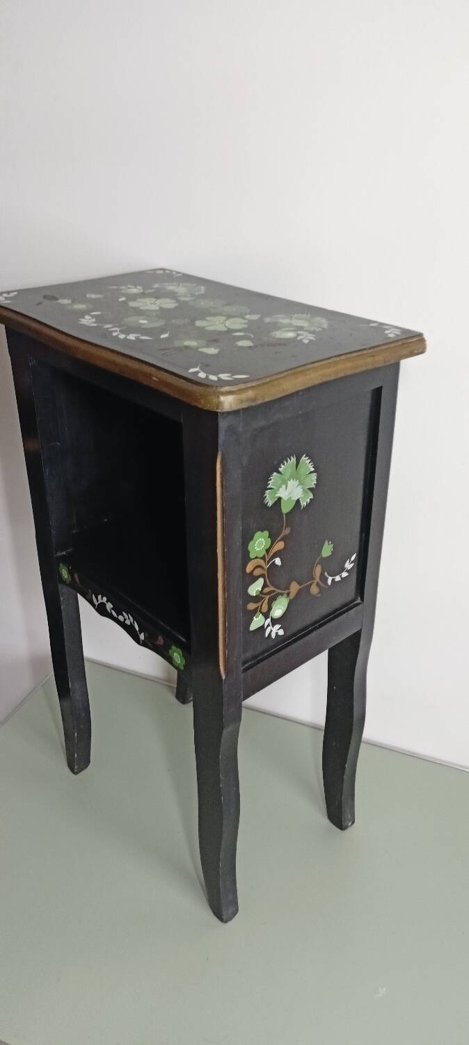 Vintage floral pattern bedside table