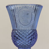 Blue molded pressed glass