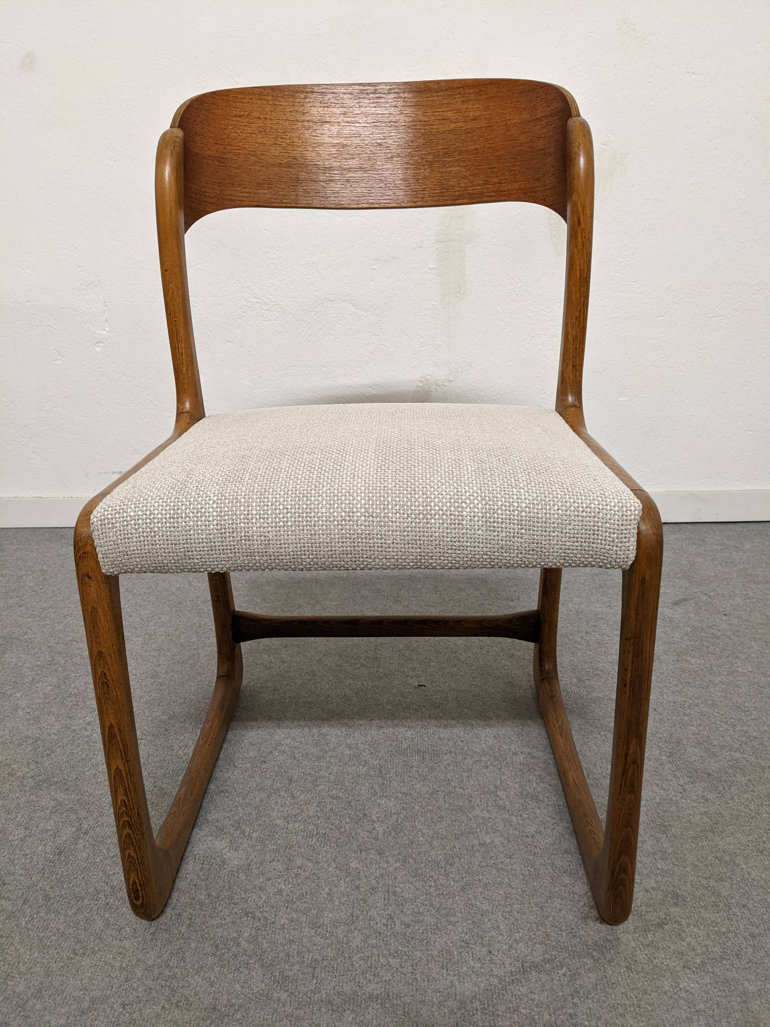 Set of 6 Baumann sleigh chairs from the 60s/70s