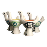 4 Lili Valentin Vallauris egg cups