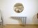 Vintage dressing table with gold trim and mirror, 1950s/1960s