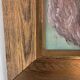 Vintage original dog portrait oil painting, signed animal art