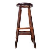 Tabouret haut d'atelier patiné