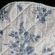 Small vintage quilt with toile de Jouy pattern