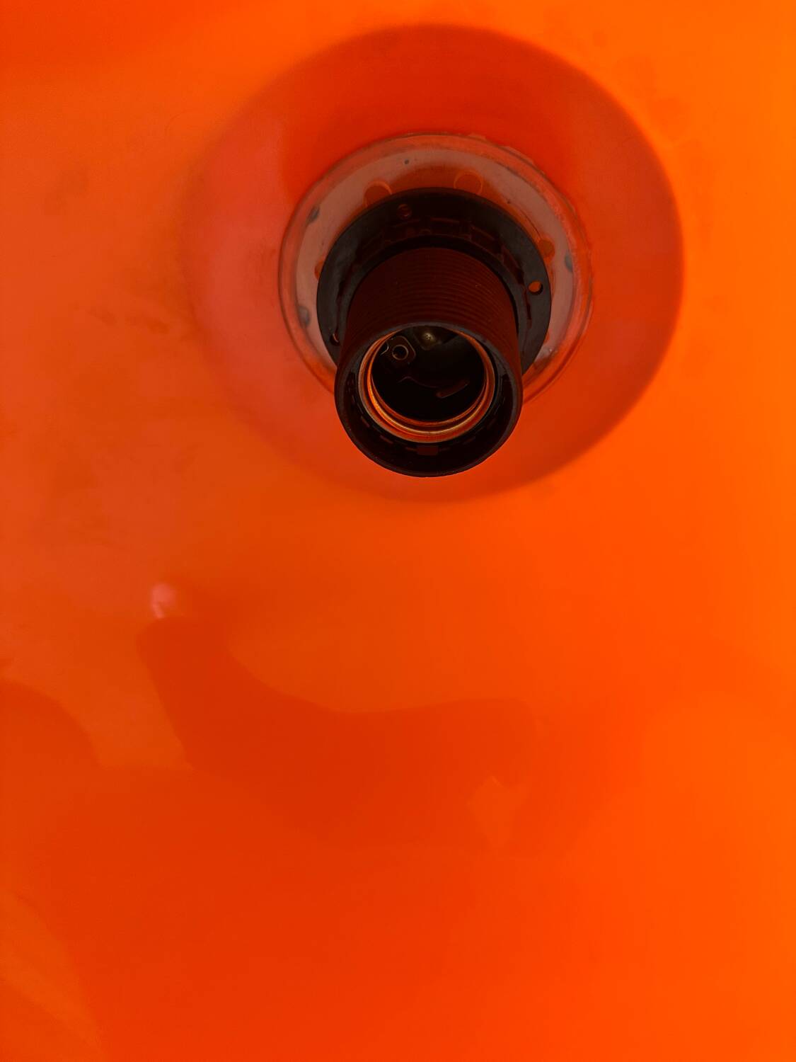 Lampadaire arc orange, design Italien 1970