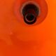 Lampadaire arc orange, design Italien 1970