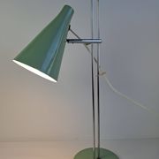 Josef Hůrka for Lidokov Midcentury Modern Table Lamp in Green Metal