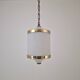 Mid-Century Italian Opaline Glass, Acrylic & Brass Pendant Light – 1960s