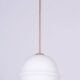 Mid-Century Modern Pendant Light in Brass and Opaline Glass from Kamenický Šenov, 1960s