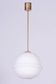 Mid-Century Modern Pendant Light in Brass and Opaline Glass from Kamenický Šenov, 1960s