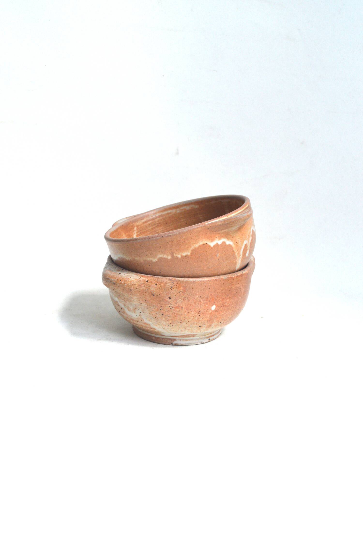 Stoneware bowl duo