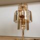 Vintage Smoked Glass Desk Lamp: EGLO Leuchten, 1980s Austrian Gold Table Li