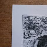 Original lithograph on rocks