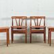 Set of 4 Danish Teak Hollow-Back Dining Chairs (made in the 1960s)