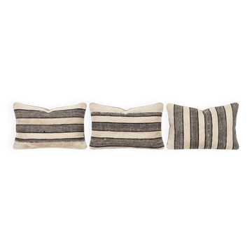 Set of 3 vintage kilim cushion covers 40x60 cm