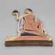 Women's cast iron subject 1930 art deco signature to identify polychrome