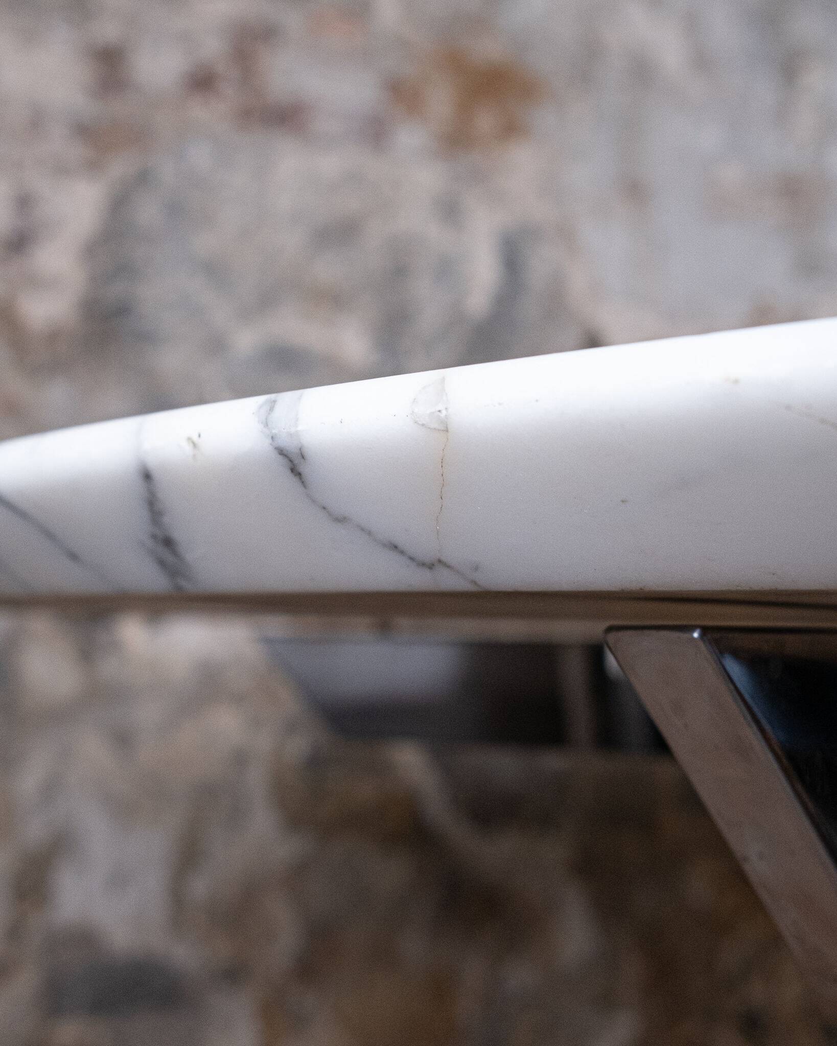 Calacatta marble Super Malta table, Roche Bobois, 1980s