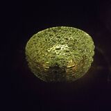 Glass ceiling light globe with relief decoration