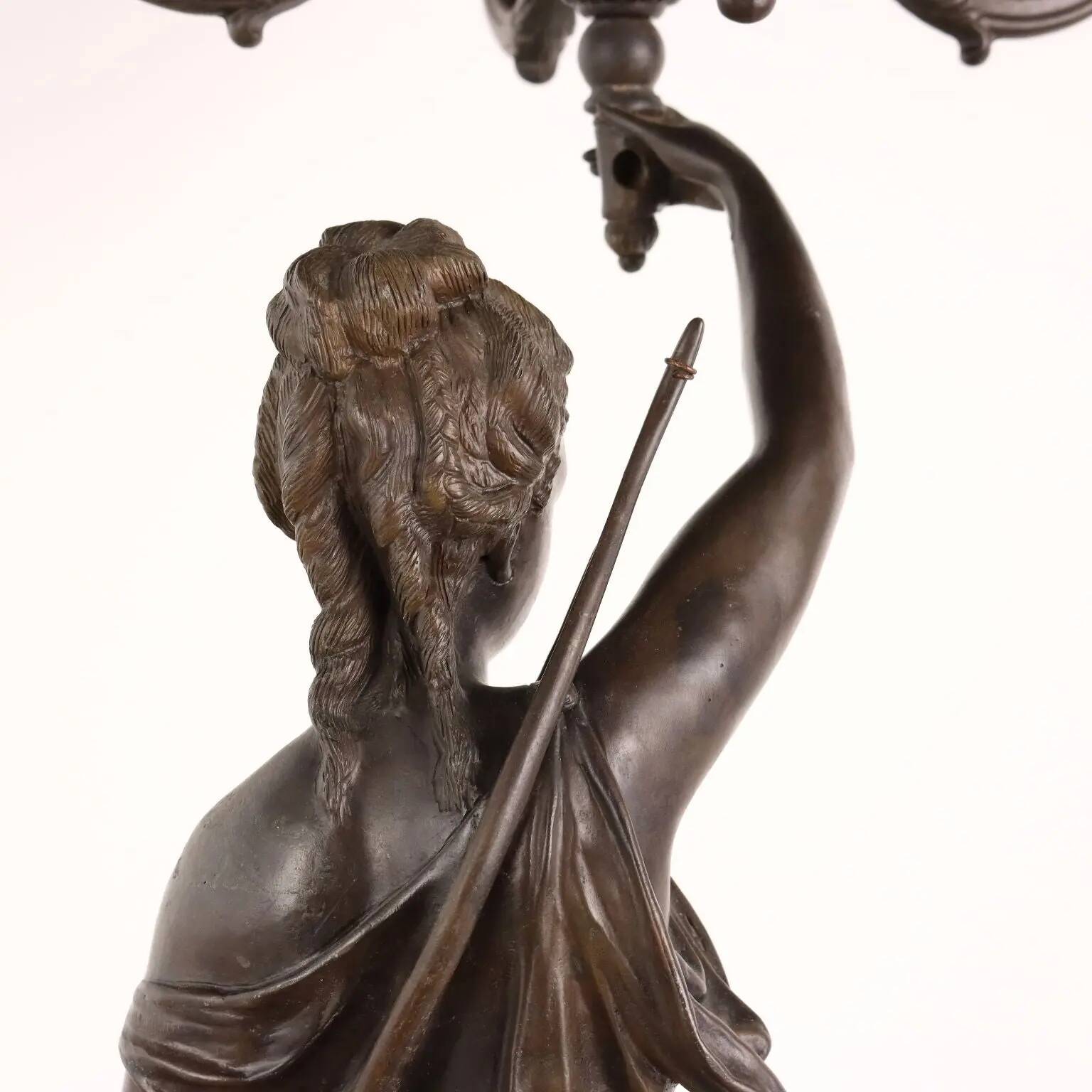 Antique bronze candelabrum Europe 20th Century