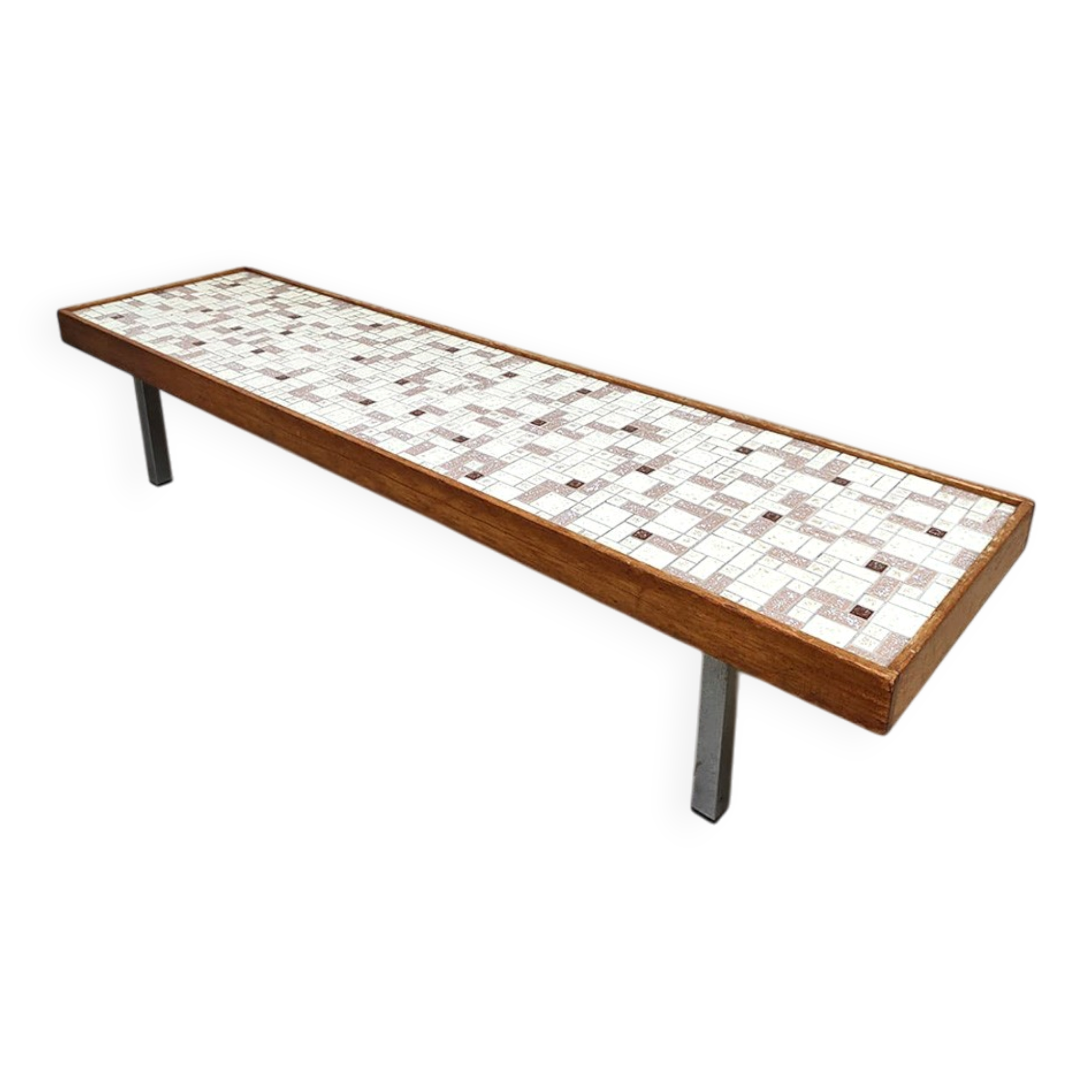 Vintage tile coffee table side table 'extra low'