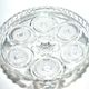 Standing cut compotier pie in molded crystal with inset stars
